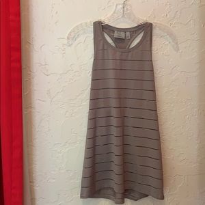 Athleta Stripe Mesh High Neck Chi Tank